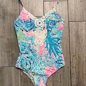Lilly Pulitzer Girls sink or Swim One-Piece Swimsuit 10